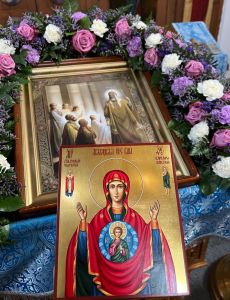 Рукописная икона Абалацкая Знамение №4