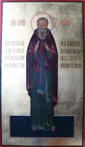 Рукописная икона Герман Соловецкий
