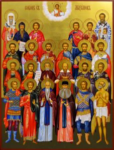 Рукописная икона Собор святых Максимов 