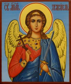 Рукописная икона Ангел Хранитель 110 