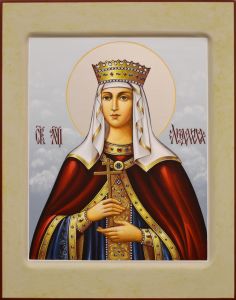 Рукописная икона Людмила Чешская 3