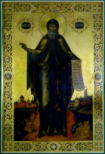 Рукописная икона Давид Серпуховский