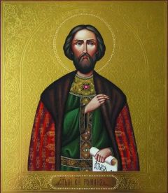 Рукописная икона Роман князь Рязанский
