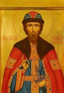 Рукописная икона Роман князь Рязанский