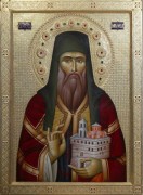 Рукописная икона Никанор Чудотворец монах