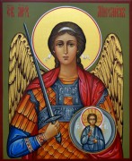 Рукописная икона Архангел Михаил 
