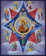 Рукописная икона Неопалимая Купина 7