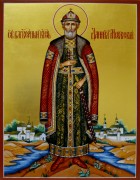 Рукописная икона Даниил Московский 3